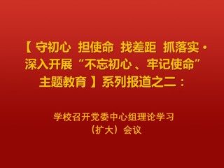 乐鱼页面在线登录党委中心组理论学习（扩大）会议
