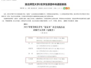 安徽教育网：乐鱼网页版登录入口2名学生获团中央通报表扬