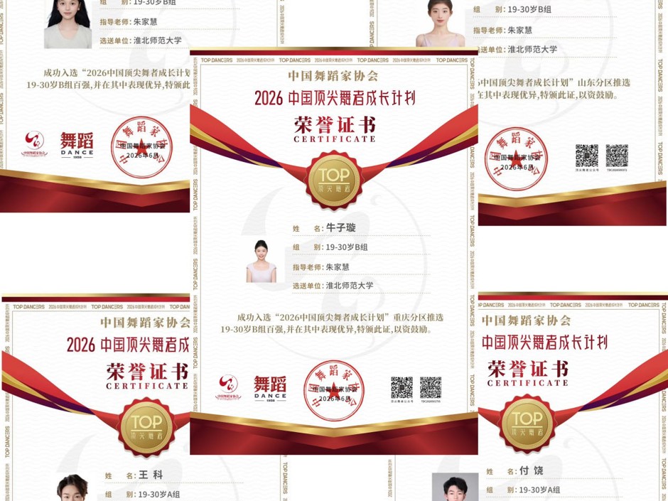 喜报！学校师生斩获2026年“中国顶尖舞者成长计划”多项佳绩